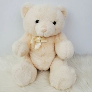 Vintage 1989 Dakin Peach Jointed Teddy Bear Plush 14"